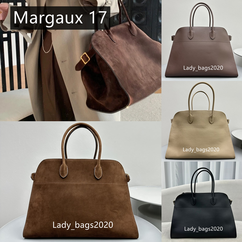 The Row Bag Margaux 17 Bags Large Capacity Totes Margaux 15 Handbag Park Tote Big Leather Luxury Women Designer Camdem Flat Shoulder Strap Closure Terrasse Purse