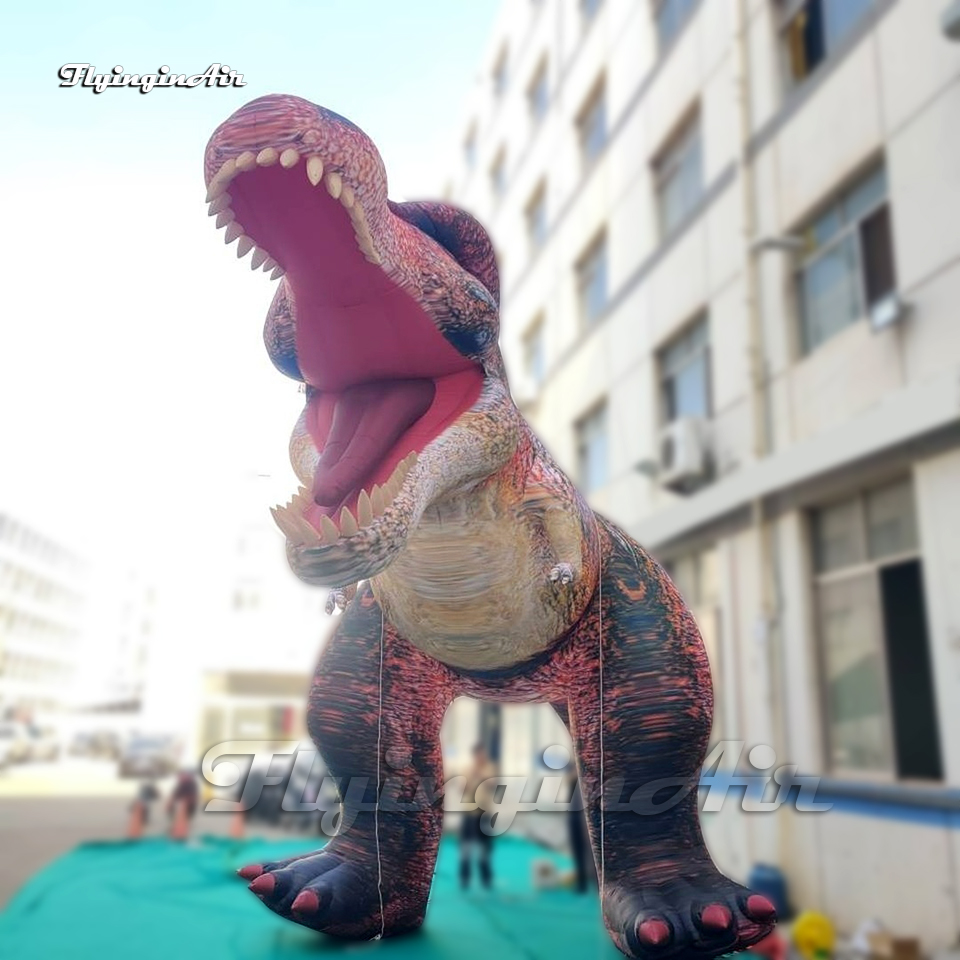 Ferocious Real Large Inflatable Dinosaur Tyrannosaurus Rex Model Animal Balloon 5m Air Blow Up T-rex For Park And Museum Show
