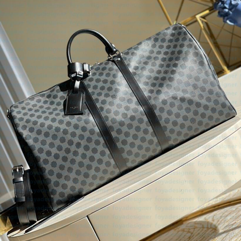 New Hot designer duffle bag Men and women 45cm 50cm fashion travel bag Large capacity handbag Classic printed coated canvas leather travel bag boarding bag handbag