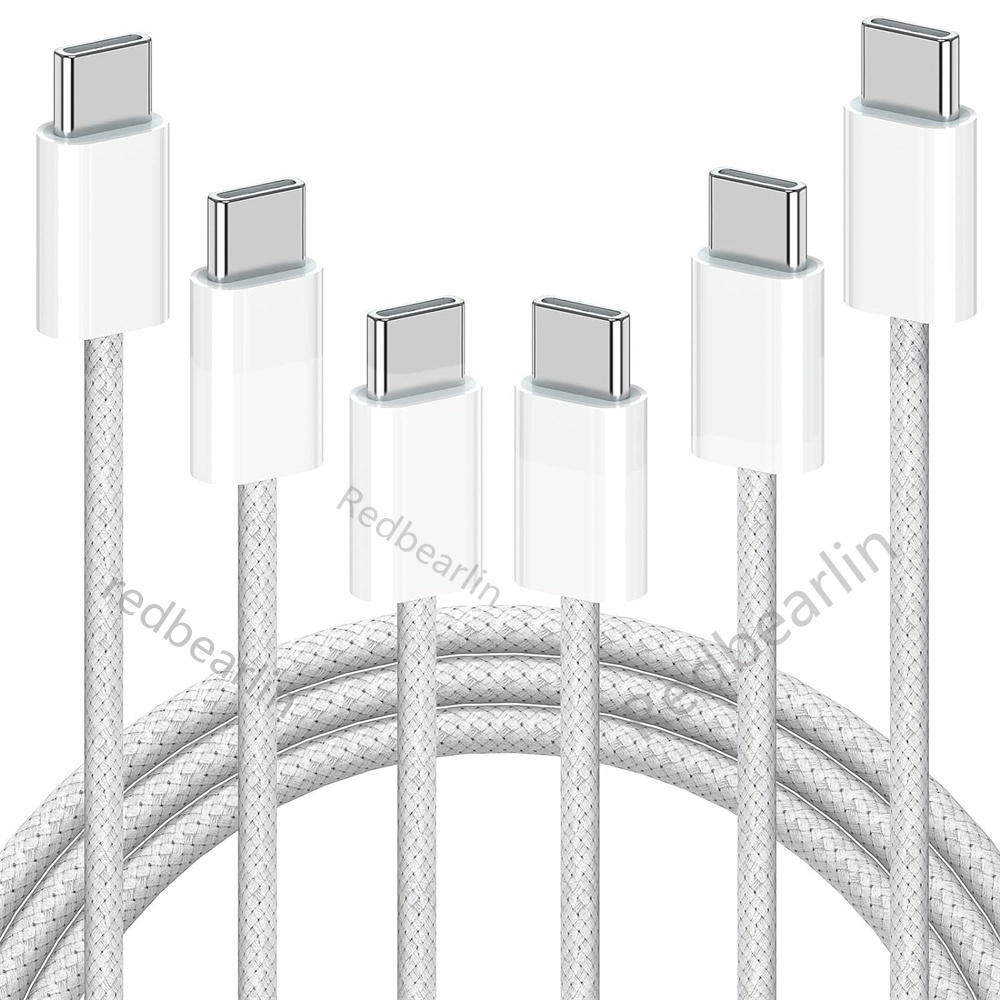 60W 3A 1M 2M 6FT PD USB C to USB-C Type c Charger Cable Fast Quick Charging Fabric Cables For Samsung S20 S23 S24 Utral Xiaomi Htc lg Android phone Wi