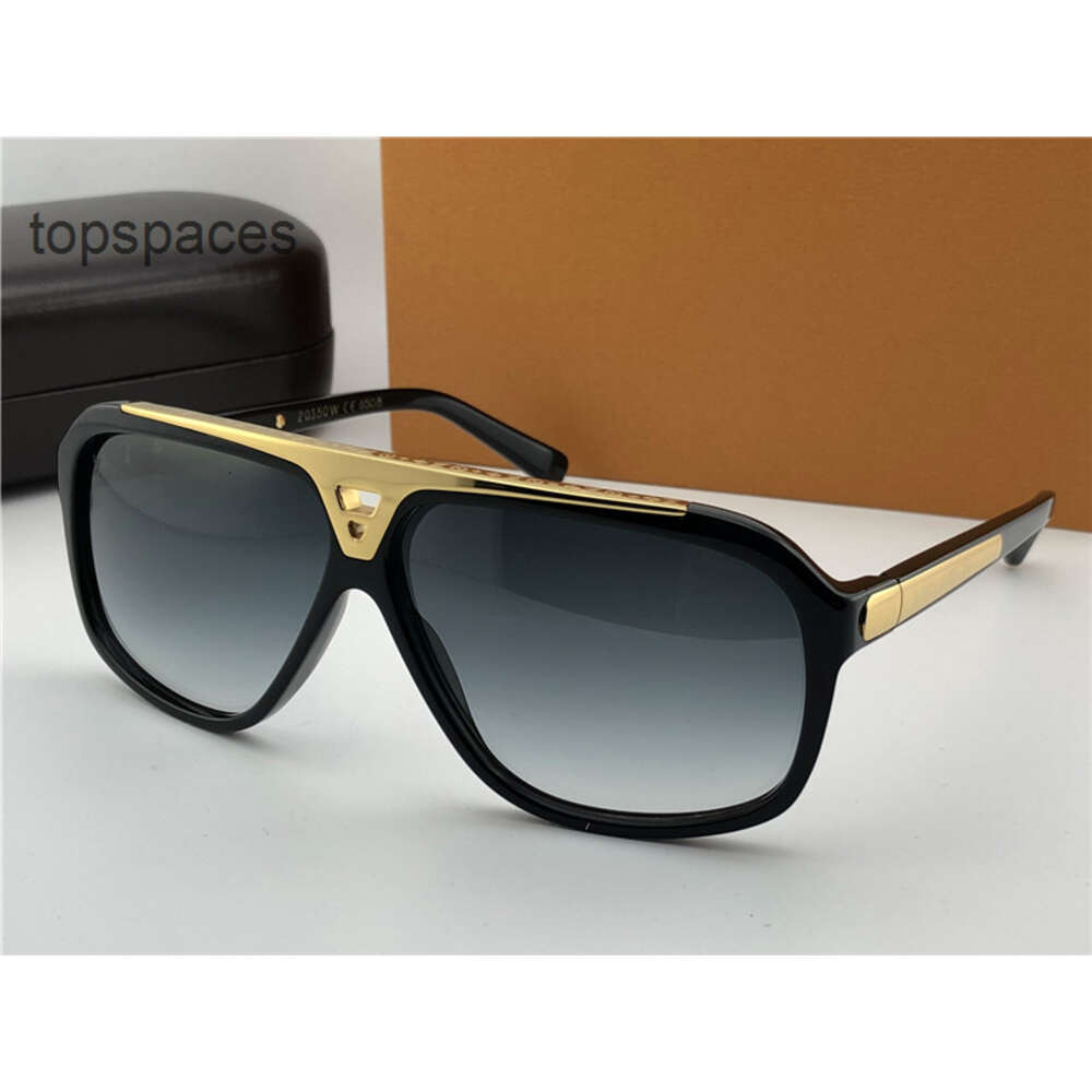 Sunglasses Designer Evidence Millionaire Black Gold Grey Shaded Lens Mens Vintage New with box