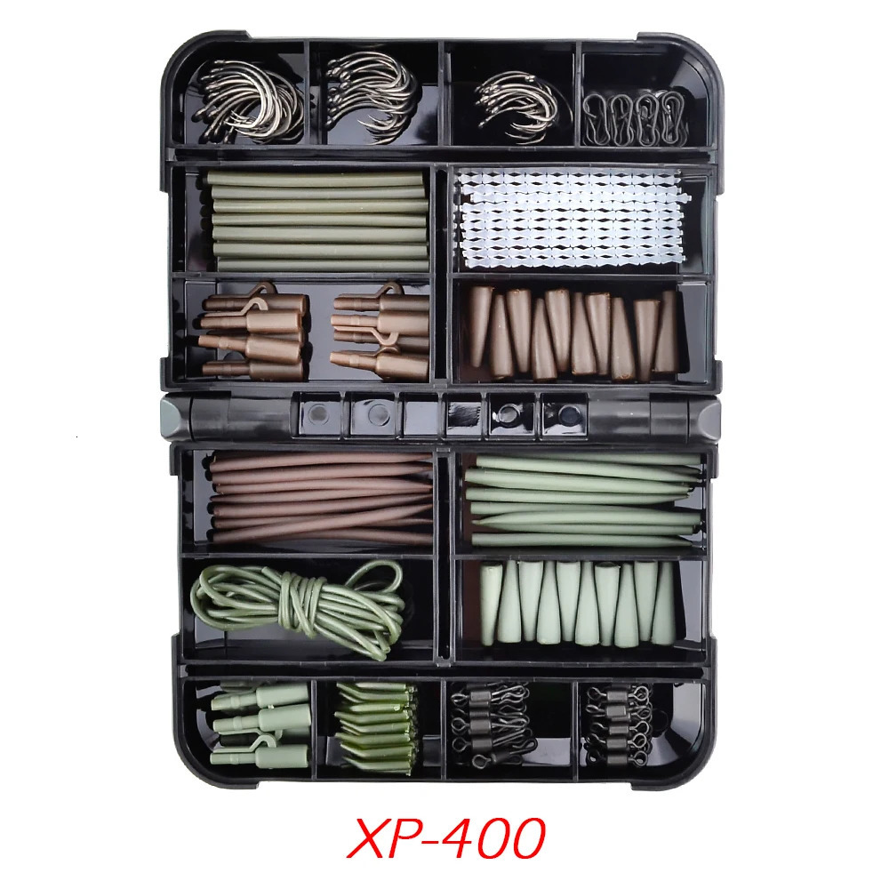Carp Fishing Tackle Accessories Allin Kit Swivels and Snaps Rubber Anti Tangle Sleeves Fish Hook Stop Beads 231225