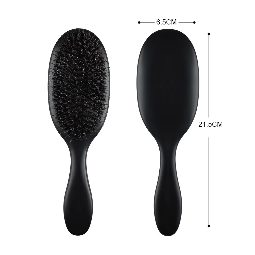 Boar Bristle Hair Brush Nylon Teeth for Women Girl Matte Cushion Styling Smoothing Detangling 231225