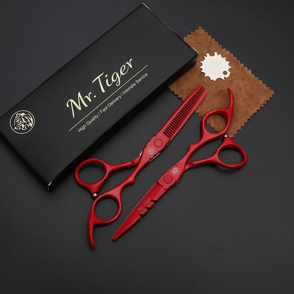 2023 Professional Barber Scissors 55 60 Set Hair Cutting Shear Hairdressing Scissor Salon Tool 231225