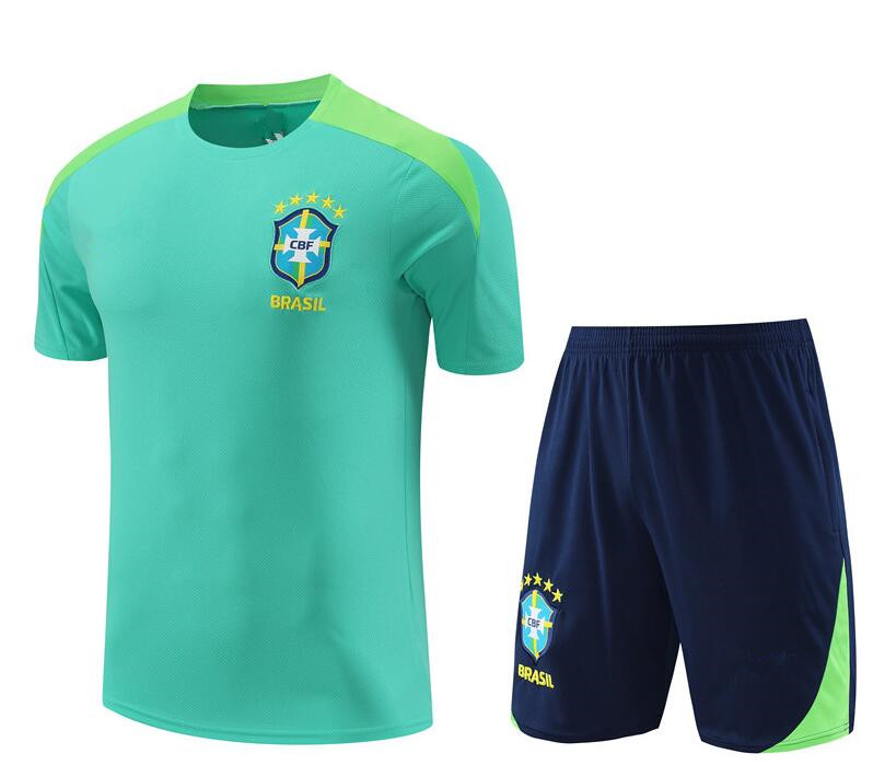 24 25 Brazil Soccer Shirt Hot Hand Training Wear 2024 2025 Brazilian Short Sleeve Suit Sportswear Men T shirt