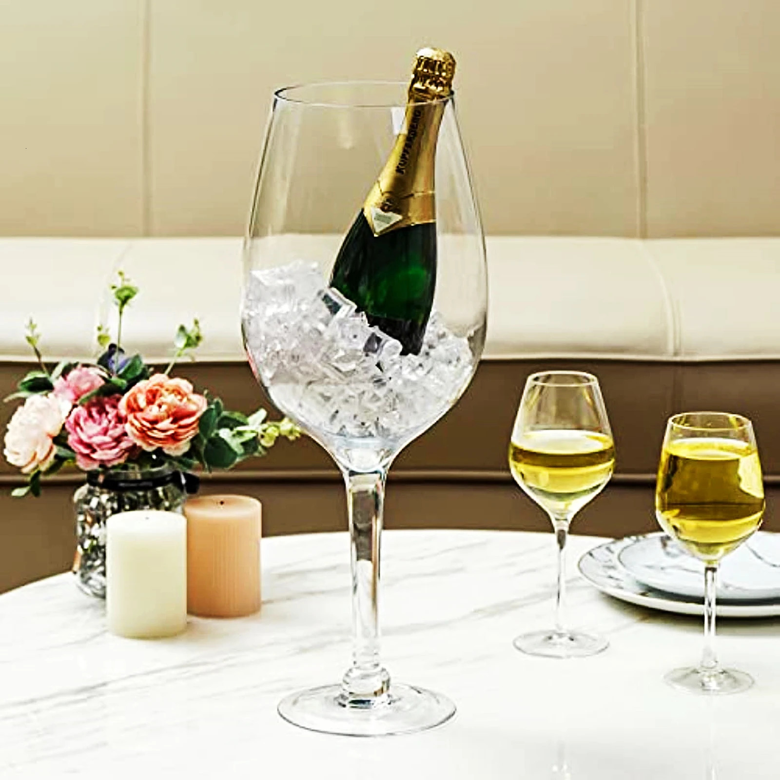 YUANXIN Giant Wine Glass Huge Stemware Creative Oversized Goblet Extra Large Champagne Glasses Beer Mug Red Wine Glasses 231222