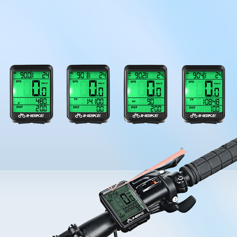 INBIKE Waterproof Bicycle Computer Wireless And Wired MTB Bike Cycling Odometer Stopwatch Speedometer Watch LED Rate CX9 220716