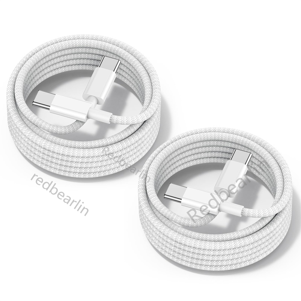 60W 3A 1M 2M 6FT PD USB C to USB-C Type c Charger Cable Fast Quick Charging Fabric Cables For Samsung S20 S23 S24 Utral Xiaomi Htc lg Android phone Wi
