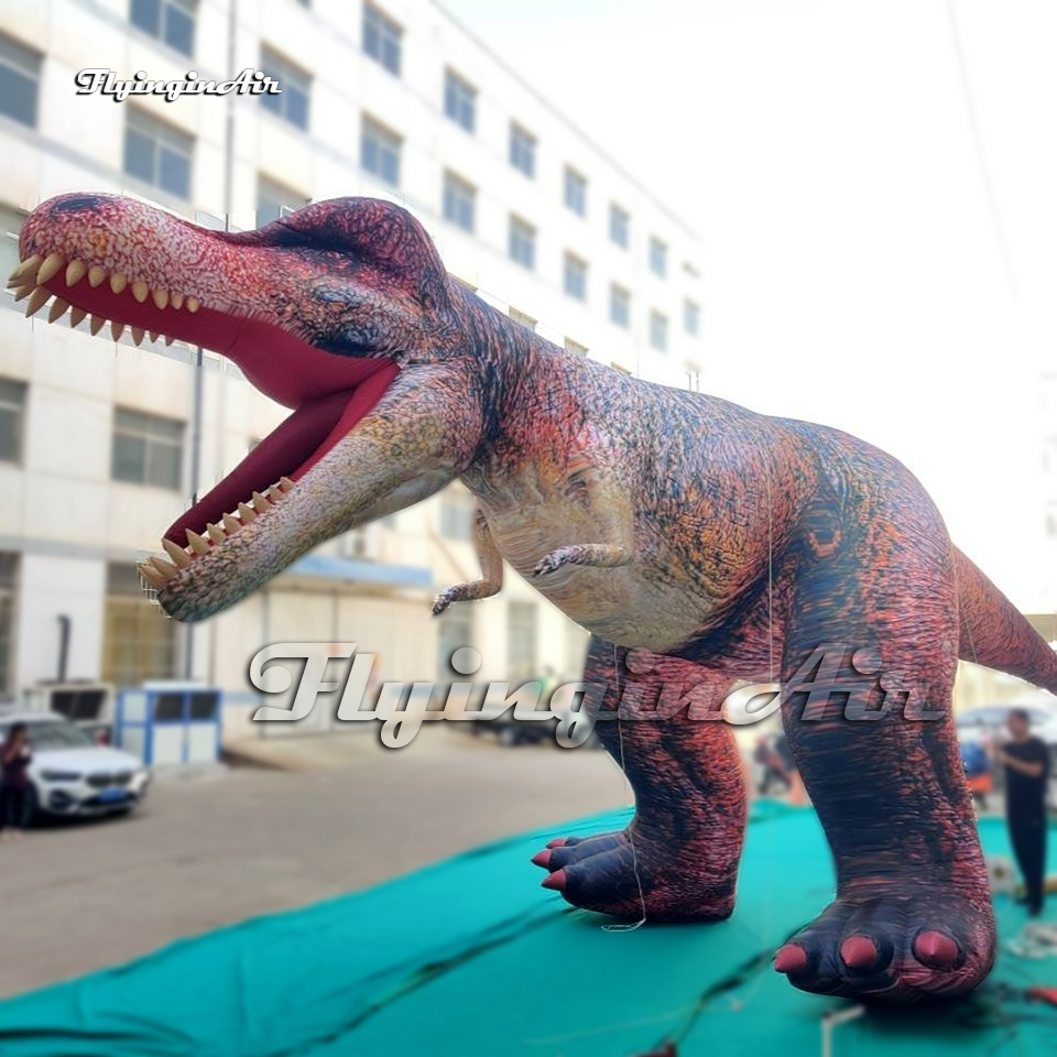 Ferocious Real Large Inflatable Dinosaur Tyrannosaurus Rex Model Animal Balloon 5m Air Blow Up T-rex For Park And Museum Show