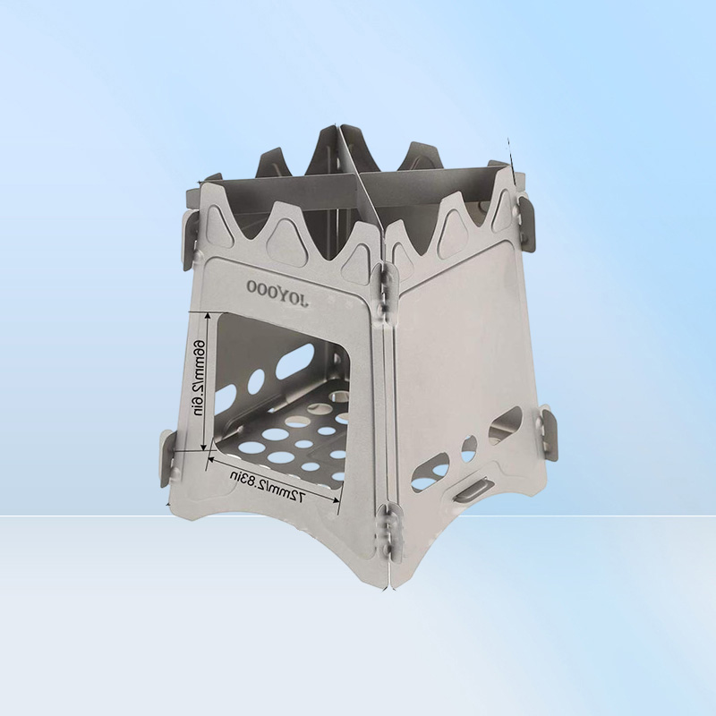 Camping Stove Portable Folding Stainless Steel Stove Wood Burning Stove LightweightCompactDurable for Outdoor Backpacking Hiking