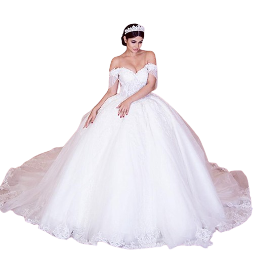 Vestido De Novia Ball Gown Wedding Dresses Beaded Cap Sleeve Appliqued Sweetheart Princess Dubai Arabic Bridal Gowns