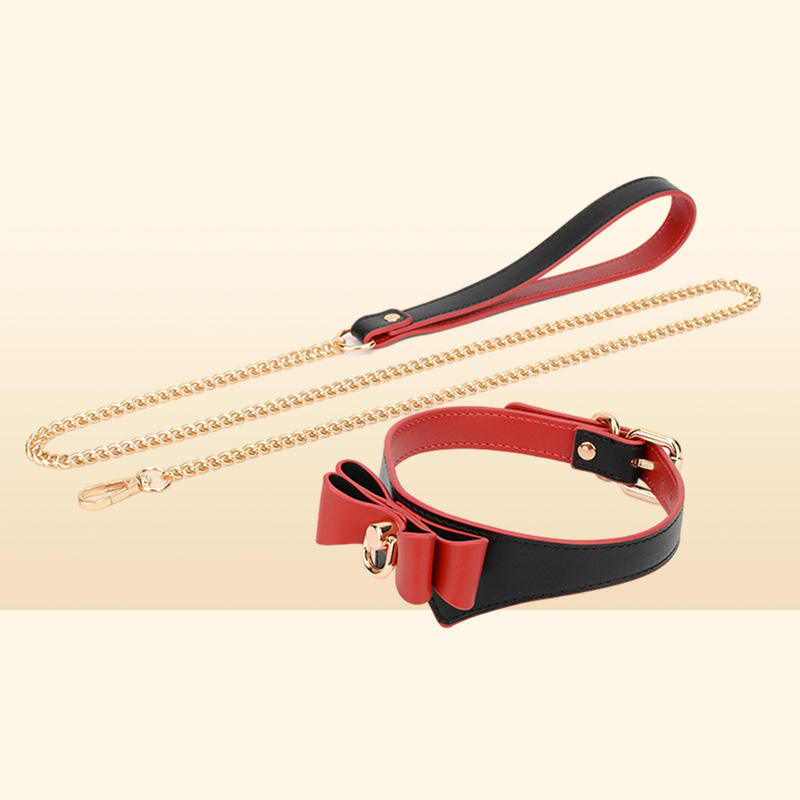 Binding Set Seven Piece Fun of Men's and Women's Adult Products Collar Handcuffs Leather Racket Bow Tie Sm Alter P43Q8322092
