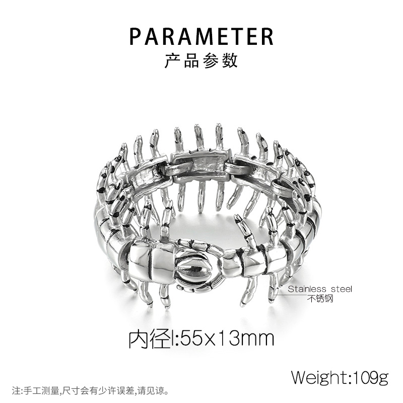 Gothic Stainless Steel Skeleton Scorpion Bracelet Heavy Cool Biker Cuff Bangle Jewelry For Mens Cool Gifts Vintage