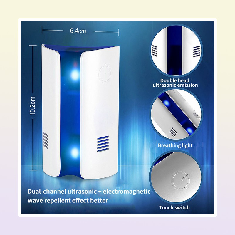 Bread Type Multifunction Ultrasonic Electronic Repeller Repels Mice Bed Bugs Mosquitoes Spiders Insect Repellent Killer Y2001064799098