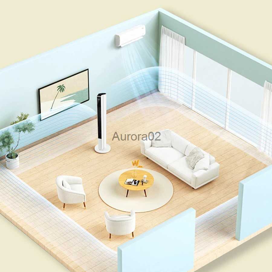 Electric Fans Remote Electric Tower Fan Rotating Bladeless Remote Control Mute Vertical Fan Home Living Room Air Cooler 220V Swings90 YQ231225 z241105
