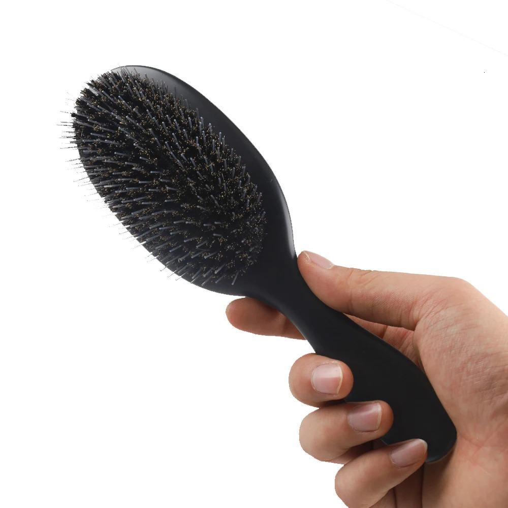 Boar Bristle Hair Brush Nylon Teeth for Women Girl Matte Cushion Styling Smoothing Detangling 231225
