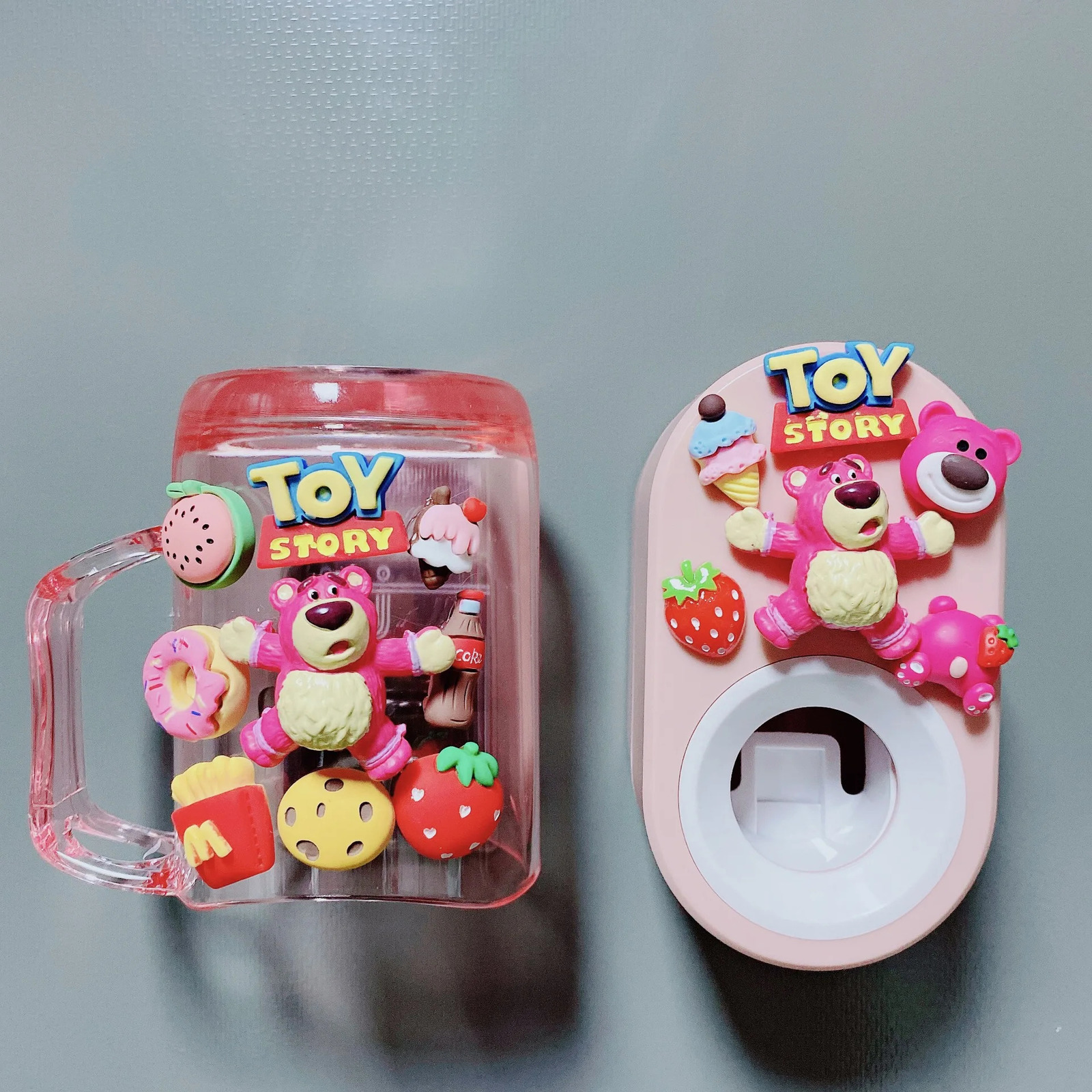3IN1 Cartoon Automatic Toothpaste Dispenser Toothbrush Holder for Kids Cute Mouth Cup Squeezers Bathroom Accessories Set Childs 231222