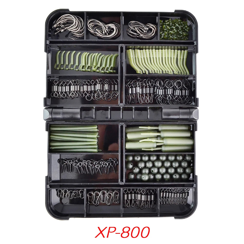 Carp Fishing Tackle Accessories Allin Kit Swivels and Snaps Rubber Anti Tangle Sleeves Fish Hook Stop Beads 231225