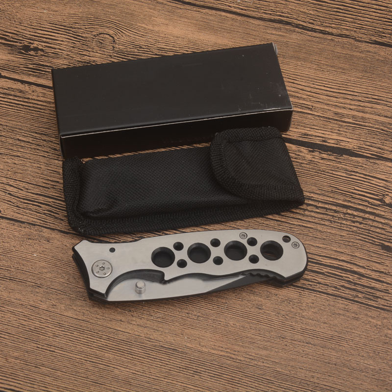 G1225 Survival Folding Knife 440C Titanium Coated Drop Point Blade Aluminum Alloy Handle Outdoor Camping Hiking EDC Pocket Folder Knives