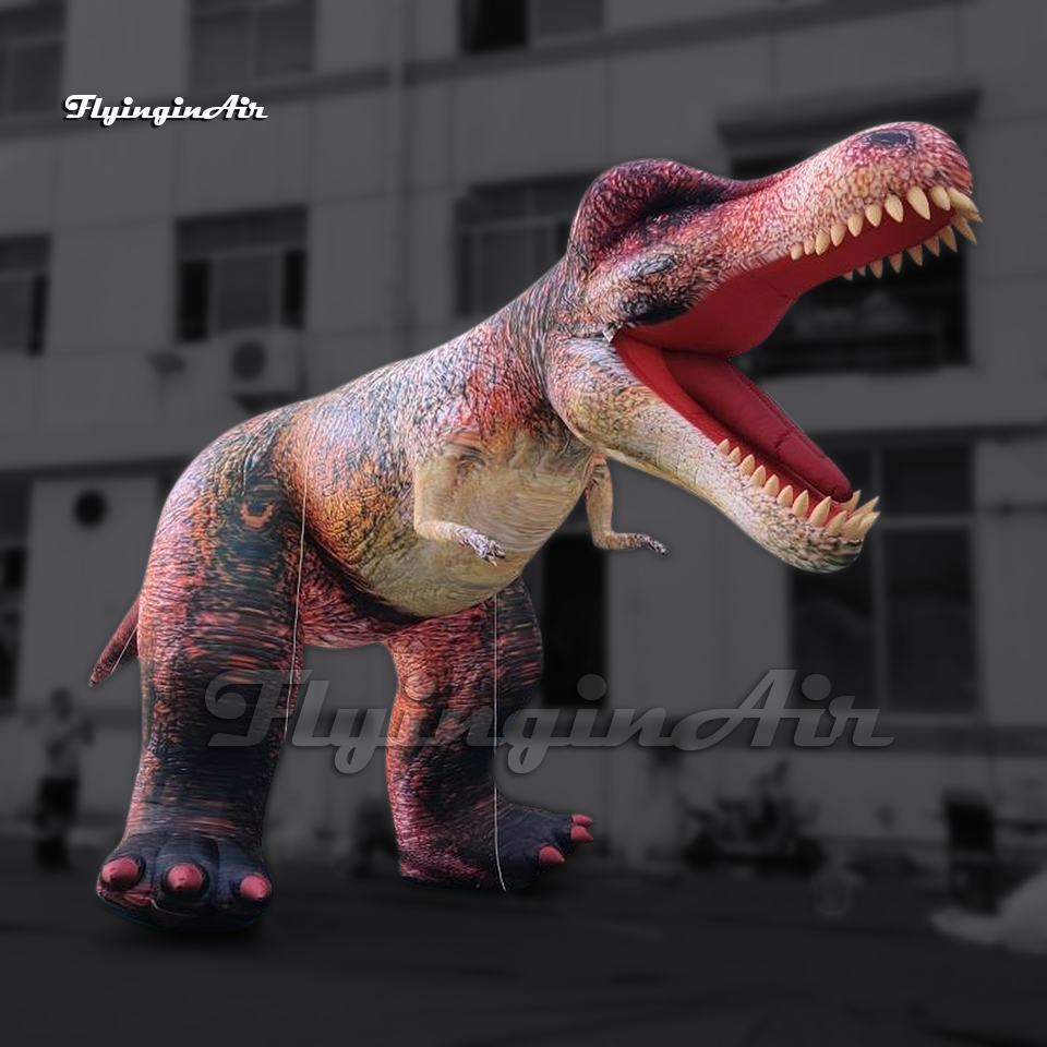 Ferocious Real Large Inflatable Dinosaur Tyrannosaurus Rex Model Animal Balloon 5m Air Blow Up T-rex For Park And Museum Show