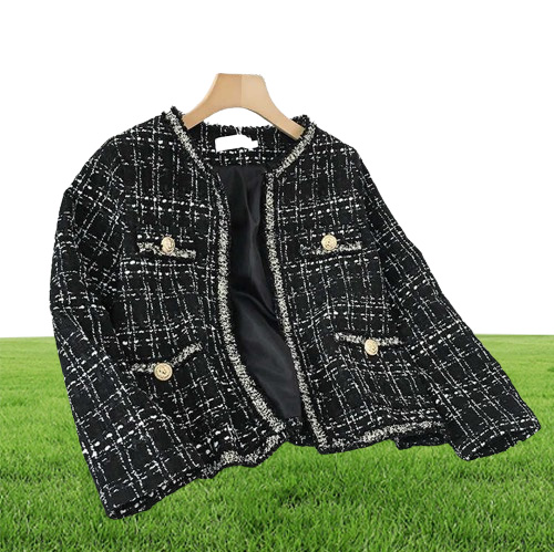 Suits Jacket Women Female Tweed Jacket Vintage Fashion Suit Jacket Blazer Femme Feminino Coat Festival S0810