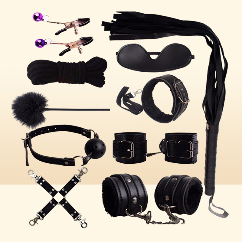 Plush Products Adult Fun Leather Ten Piece Set Husband and Wife Gay Alter Binding Toys Sm Bed CRHR8426627