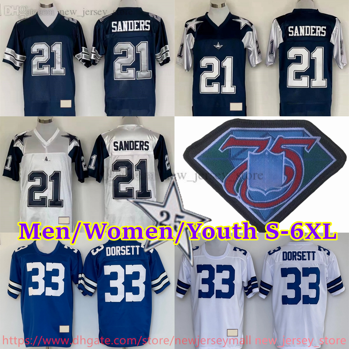 Custom S-6XL Throwback 1960-1999 Football 88 Drew Pearson Jersey Stitch 28 Darren Woodson 84 Jay Novacek 94 Charles Haley 54 Randy White 94 Demarcus Ware Emmitt Smith