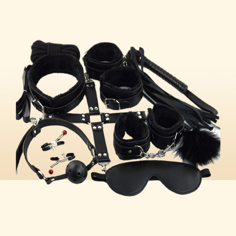 Plush Products Adult Fun Leather Ten Piece Set Husband and Wife Gay Alter Binding Toys Sm Bed CRHR8426627