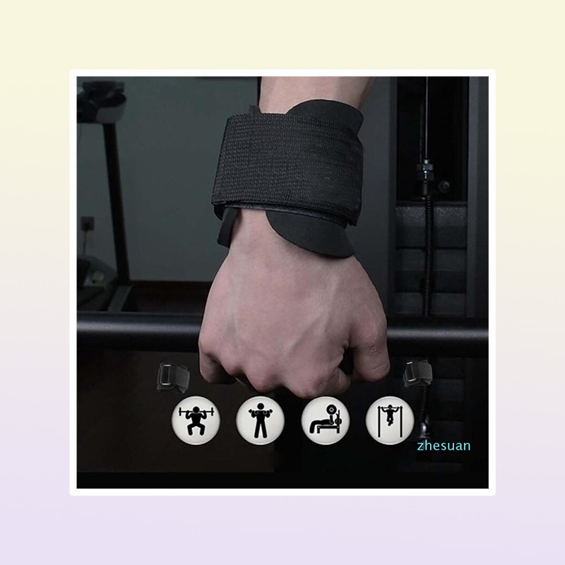 Weight Lifting Hooks Fitness Set Weightlifting Wrist Straps Heavy Duty Pullups Power Lifting Grips with Padded Workout Hook Q0108
