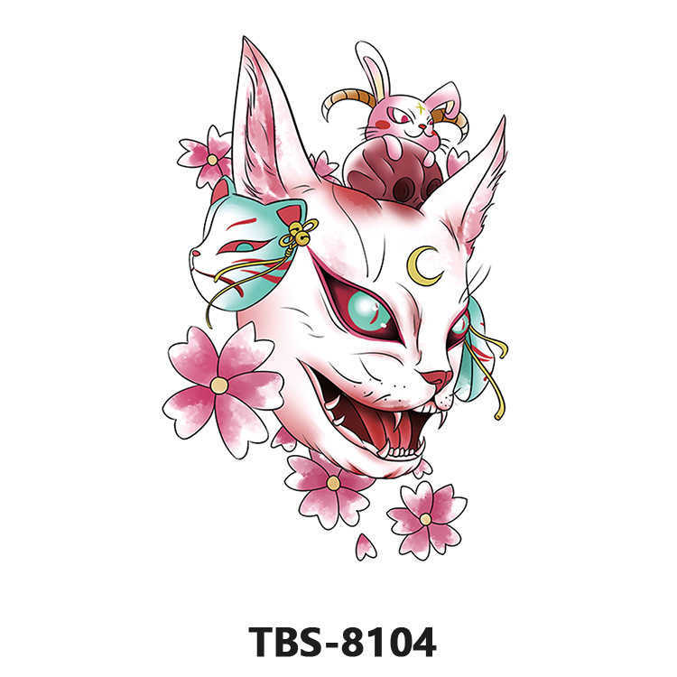 Makeup for Tattoo Stickers Black and White Animals Durable Colored Flowers Men Women Tattoo