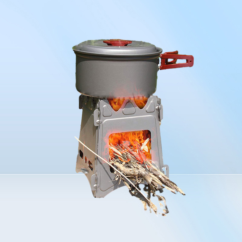 Camping Stove Portable Folding Stainless Steel Stove Wood Burning Stove LightweightCompactDurable for Outdoor Backpacking Hiking
