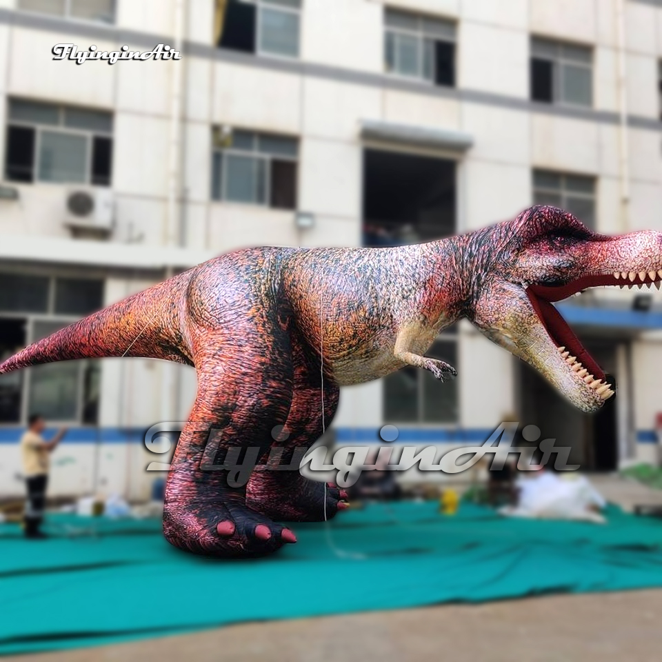 Ferocious Real Large Inflatable Dinosaur Tyrannosaurus Rex Model Animal Balloon 5m Air Blow Up T-rex For Park And Museum Show