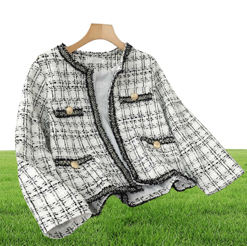 Suits Jacket Women Female Tweed Jacket Vintage Fashion Suit Jacket Blazer Femme Feminino Coat Festival S0810