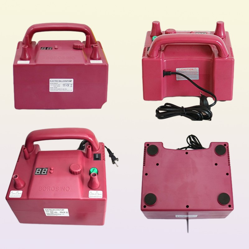 electric balloon pump inflator with timer air inflator for balloons with 2 nozzels