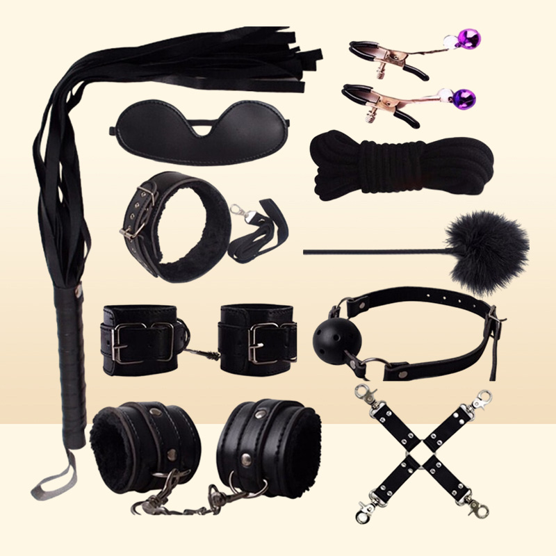 Plush Products Adult Fun Leather Ten Piece Set Husband and Wife Gay Alter Binding Toys Sm Bed CRHR8426627