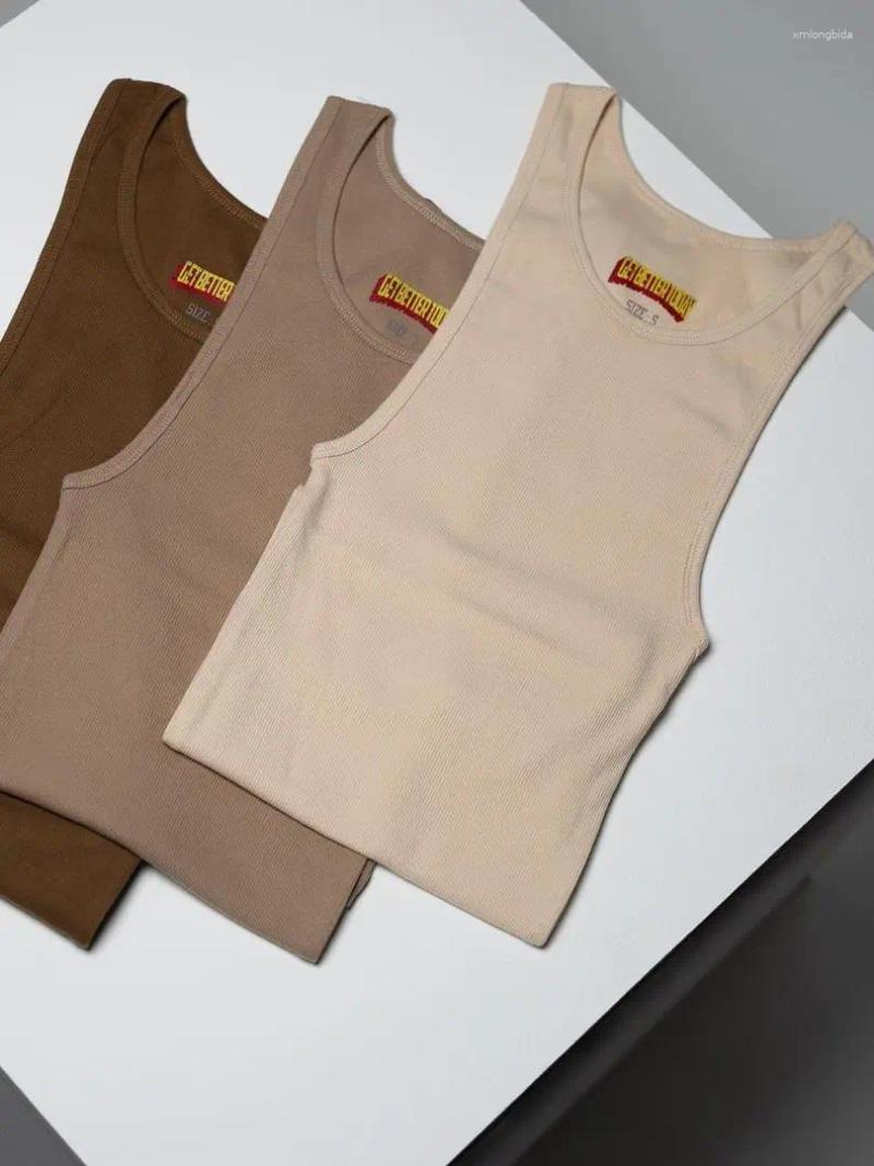 Men's Tank Tops Get Better Today Pack 3pcs/Set Mens Sleeveless Muscle O-neck Gymclothing The GBT Brand Long Vest Undershirts US Size