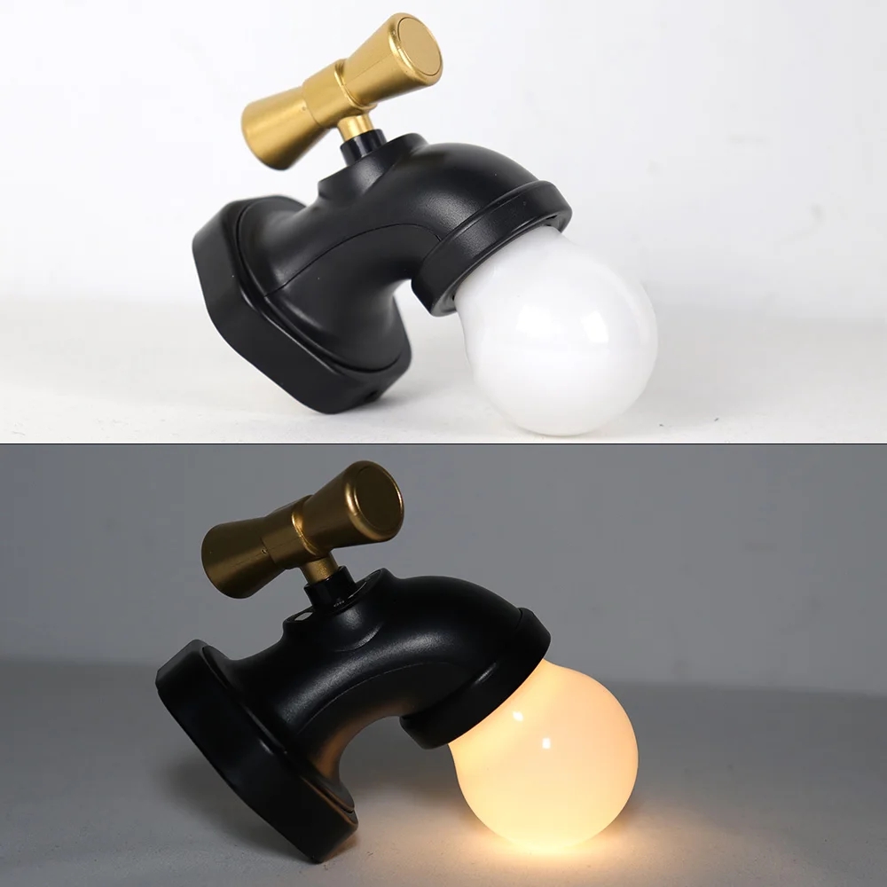 Rechargeable Voice Control Sensor LED Night Light Creative Tap for Home Decoration