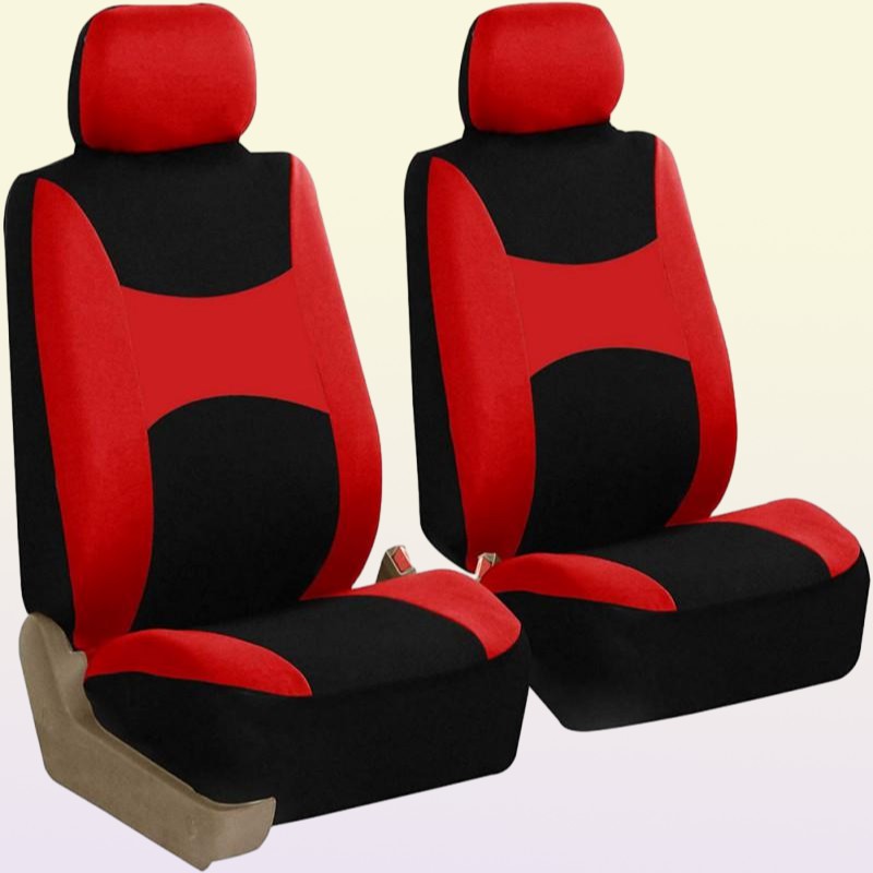 Chair Covers Car Seat Cover Set Universal Pure Color Soft Protector Adjustable Interior Red Blue Gray Khaki5456235
