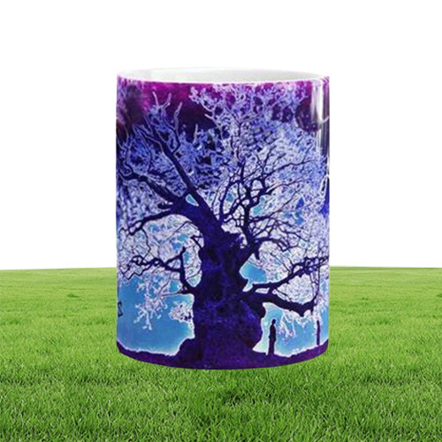Eco-Friendly Magic Mugs After All This Time Always Mysterious Purple Green Life Tree Fly Deer Color Changing Cups Creative Gifts9881962