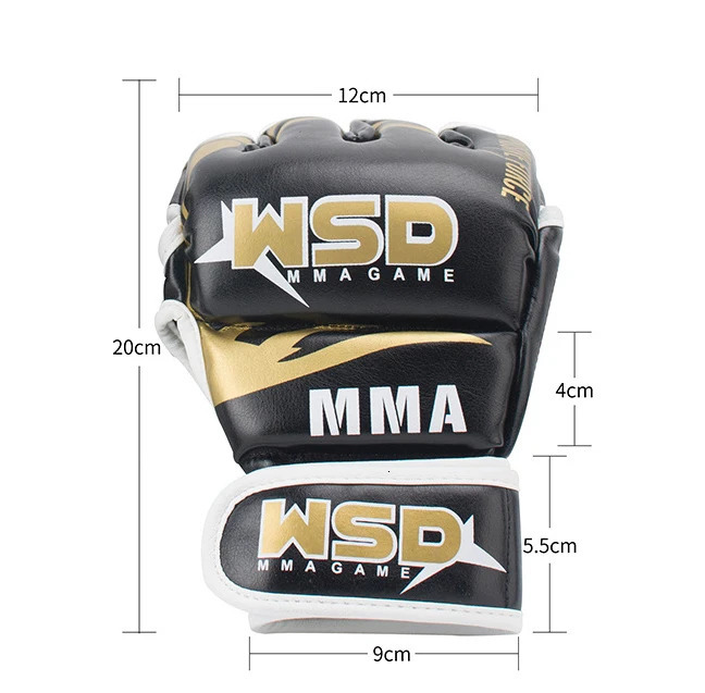 Half Finger MMA Gloves for Men PU Boxing Karate Muay Thai Free Fight Sanda Muay Thai Fighting Kick Boxing Training Equipment 231225
