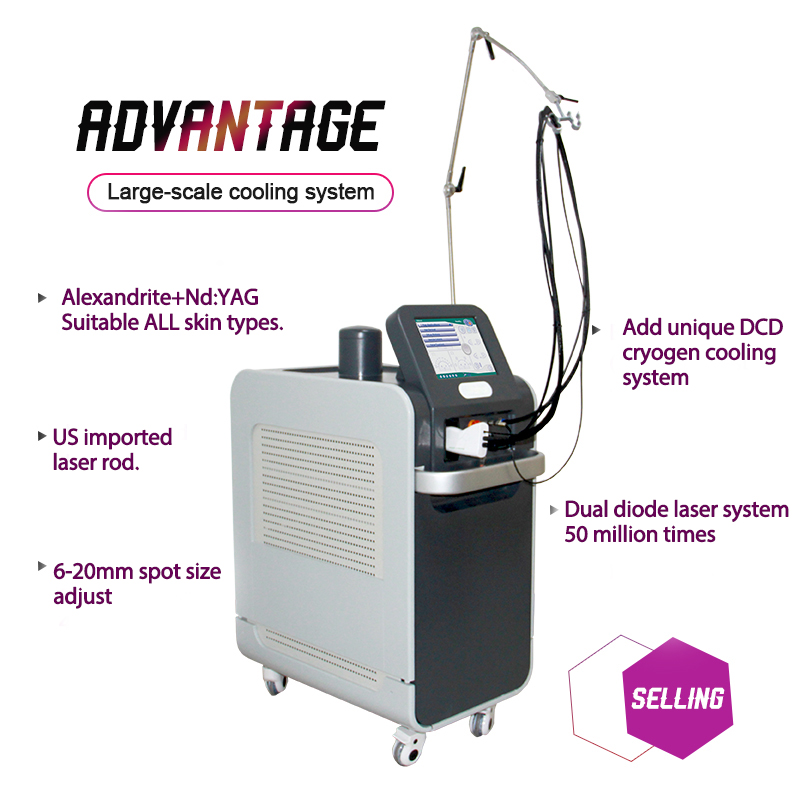 Lastest Alexandrite laser hair removal machine nd yag hairs removal 755NM skin rejuvenation beauty equipment free shipment
