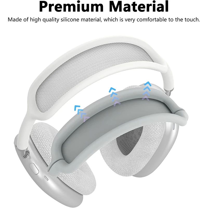 3 In 1 Soft Washable Headband Silicone Cover for Airpods Max 2 Max2 Bluetooth Headphones Accessories Anti-drop Protective Case Replacement Cover Earph