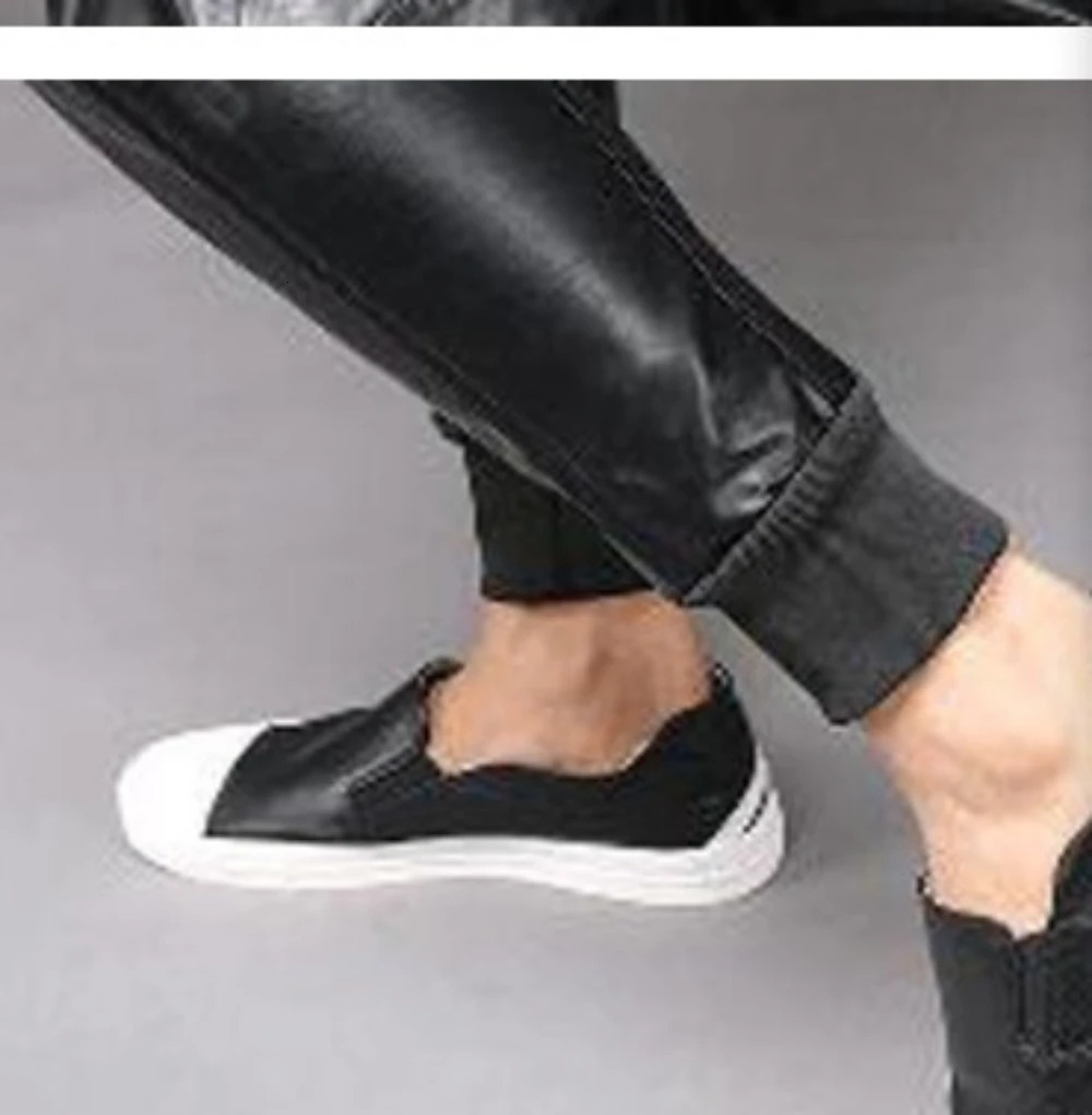 Men's Cargo Leather Pants Fall Winter Classic Dark Department Fashion Trend Pocket Decoration Loose Oversized 231225