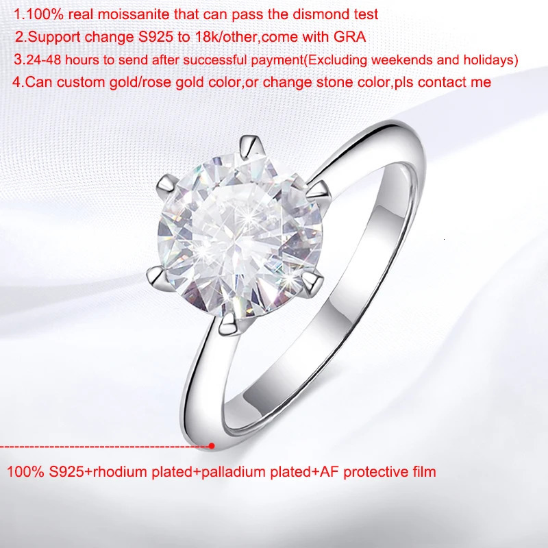 Smyoue GRA Certified 1-5CT Ring VVS1 Lab Diamond Solitaire Ring for Women Engagement Wedding Band Jewelry 231225