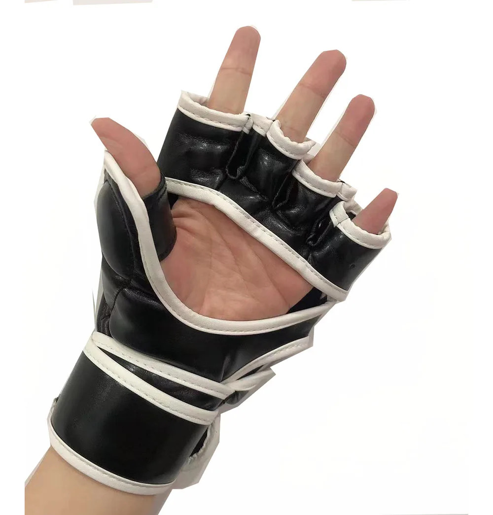 Half Finger MMA Gloves for Men PU Boxing Karate Muay Thai Free Fight Sanda Muay Thai Fighting Kick Boxing Training Equipment 231225