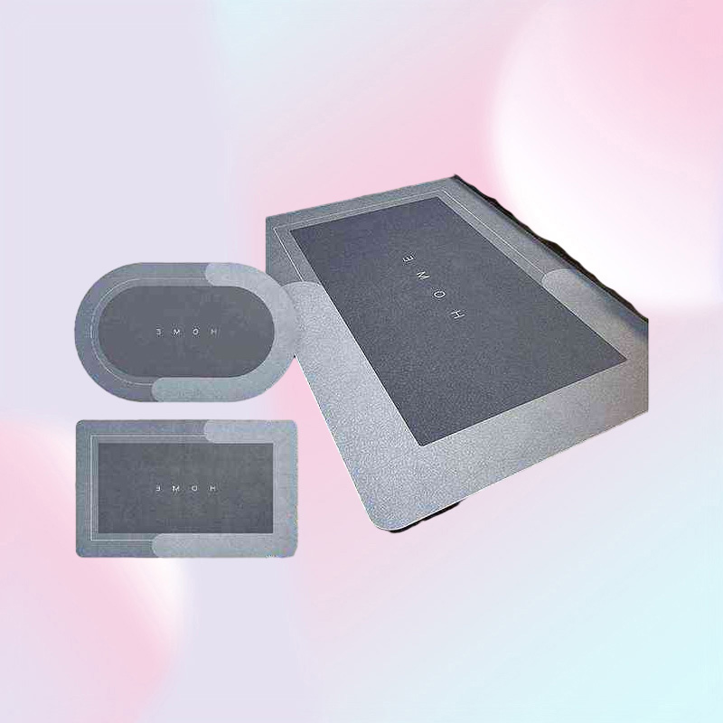 Super Absorbent Bath Mat Textile Quick Drying Bathroom Kitchen Carpet Nonslip Oilproof Easy To Clean Floor Rug Drop 2111308211834