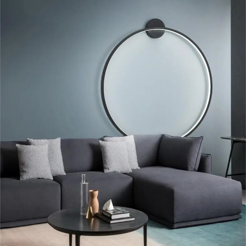 Modern LED Round Ring Wall Lamp Minimalist Personality Bedroom Bedside Sconce Living Room Sofa Home Interior Decorative Lighting