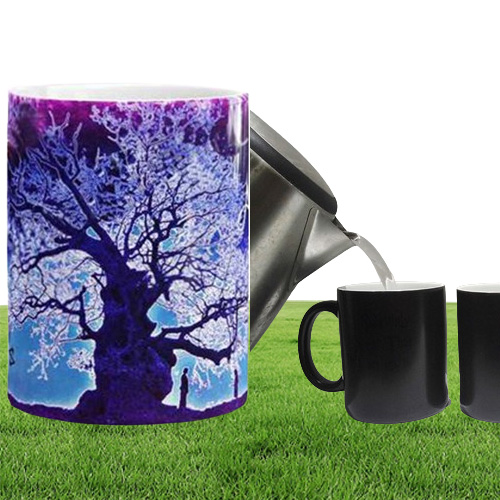 Eco-Friendly Magic Mugs After All This Time Always Mysterious Purple Green Life Tree Fly Deer Color Changing Cups Creative Gifts9881962