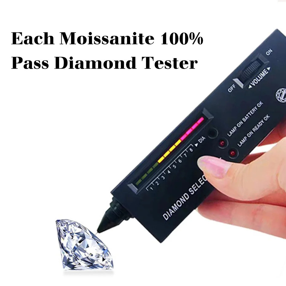 Certificated Rings For Women Solid 925 Sterling Silver Band Wedding Jewelry Gift For Girl Pass Diamond Test 231225