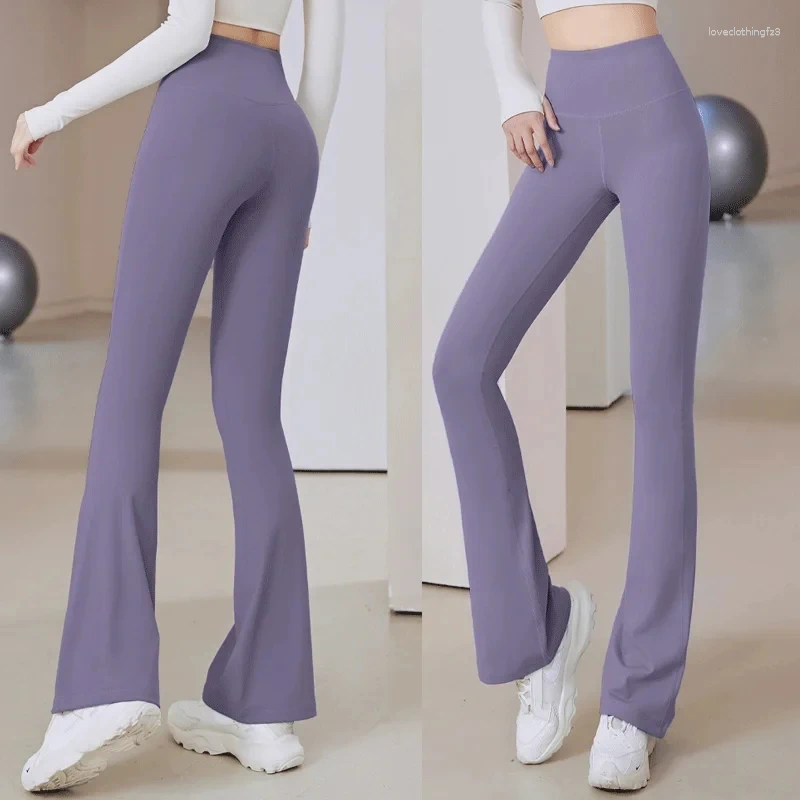 Active Pants Flare Leggings Yoga Women High Waist Slimming Sports Pant Quick Drying Gym Tight Dance